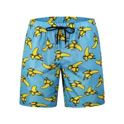 2019 Новая мужская пляжная одежда крутые пляжные шорты быстросохнущие летние пляжные шорты с принтом банана EU Размер m-xxl