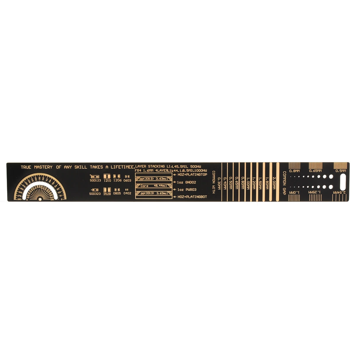 Электронная линейка PCB 25 см 10 дюймов многофункциональная измерительный