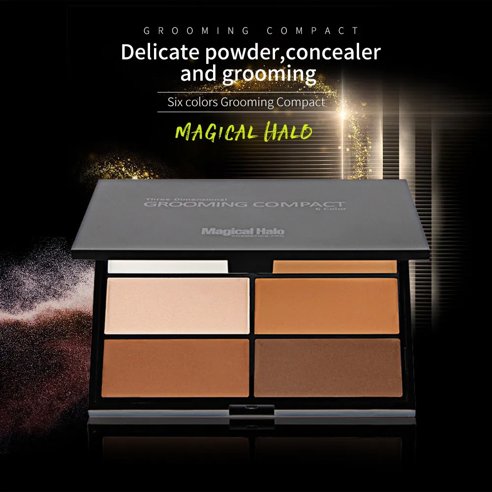 

Magical Halo Bronzers&Highlightes 6 Colors Repair High Lighter Face Powder Contour Concealer Palette Makeup Beauty Tools 19L0703