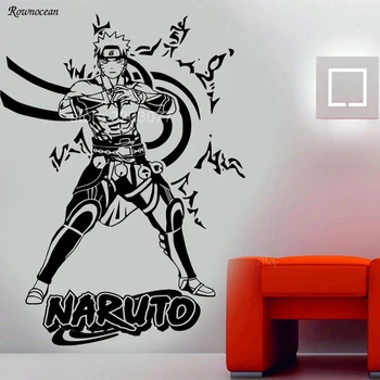 

Naruto Anime Manga Wall Decals Vinyl Wall Stickers For Kids Room Boy Bedroom Nursery Home Decor Removable Poster Murals HY05