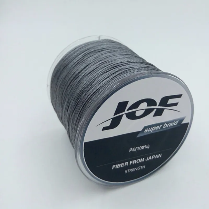 4 нити 100 м JOF бренд ПЭ Материал многофиламентная плетеная рыболовная леска из ПЭ супер сильный 10/20 Вт, 30 Вт/40/60/80/100LB - Цвет: Темно-серый