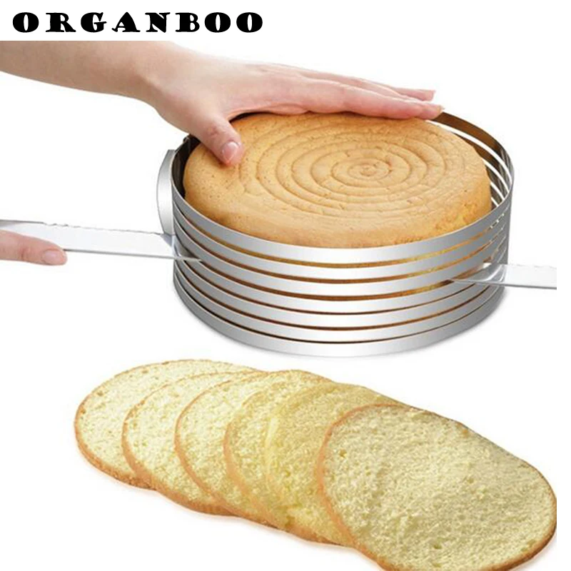 

ORGANBOO 1PC Stainless Steel Adjustable Circle Cake Mold Bake Layer Ring Slicing Pastry Baking Tools Cake Decorating Tools