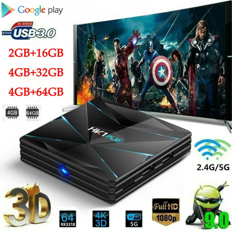 

Android9.0 HK1 MAX 4K HD TV Box 2/4GB+16/32/64GB Dual WiF 3D Dual Wifi Media Player TV Receiver Smart Media Player