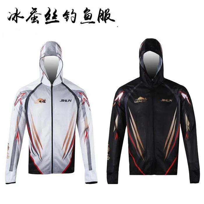 

2017 Fishing Long Sleeve Sunscreen Man Ice Breathable Anti Mosquito Coat Summer Sports Cold Sensation Clothes Free Shipping