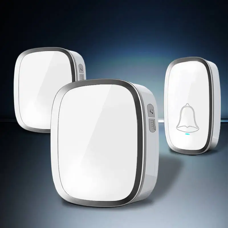 

2017 EU/US Plug Waterproof Wireless Door Bell with 1 Outdoor Bell Button Transmitter+2 Indoor Receiver Led Home DoorBell 220V