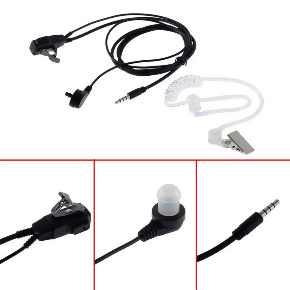 

In stock! Headset Mic Covert Acoustic Tube Earpiece for Radio Security Agent Headphones Headsets