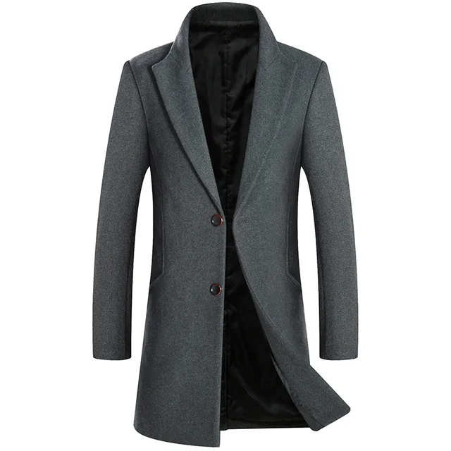 2018 New Arrival Winter Style Men Boutique Woolen Overcoat Business ...