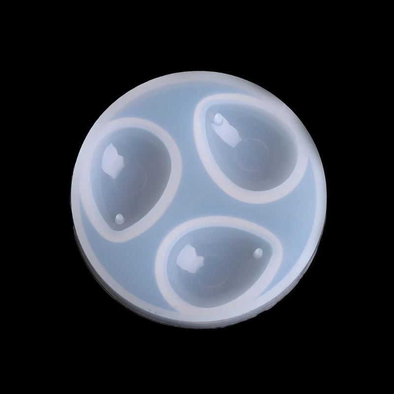 

Transparent Silicone Pendant Mould Resin 3 Holes Waterdrop DIY Jewelry Making Tool Hot