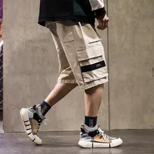 AudWhale большие карманы мужские карго шорты для лета мульти карманы хлопок средняя талия повседневные шорты для мужчин