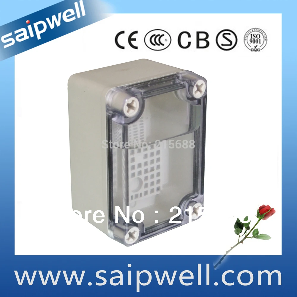 Saipwell IP66 ABS Материал настенный Прозрачная крышка водонепроницаемый корпус коробка DS-AT-0609