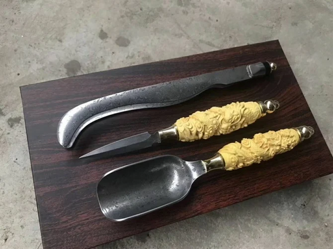 Не острые китайские классические чайные наборы Дамасские VG10 ножи из нержавеющей стали 67 слоев кунг-фу чайный нож