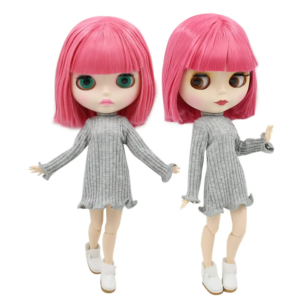 Ледяная кукла DBS Blyth 1/6 bjd игрушка шарнирное тело белая кожа матовое лицо короткие