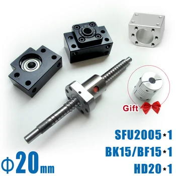 

SFU2005 set:SFU2005 rolled ball screw C7 with end machined + 1605 ball nut + nut housing+BK/BF12 end support + coupler RM1605