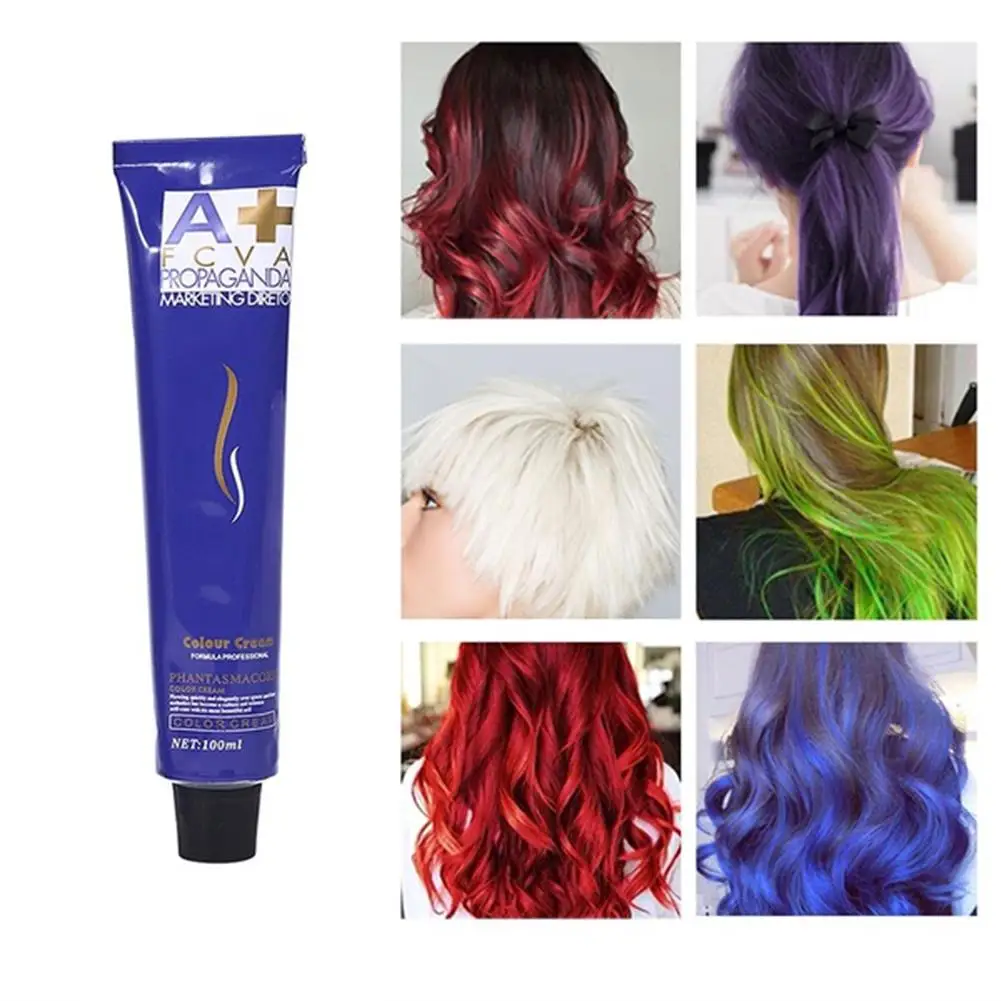 

Natural Color Fashion Styling Hair 100ml Unisex Professional Cooling Dye Cream
