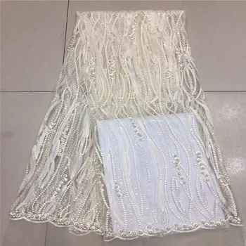 

Madison Latest French Lace Fabric With Beads Green African Lace Fabric High Quality 2019 Net Lace Nigerian Material Dress