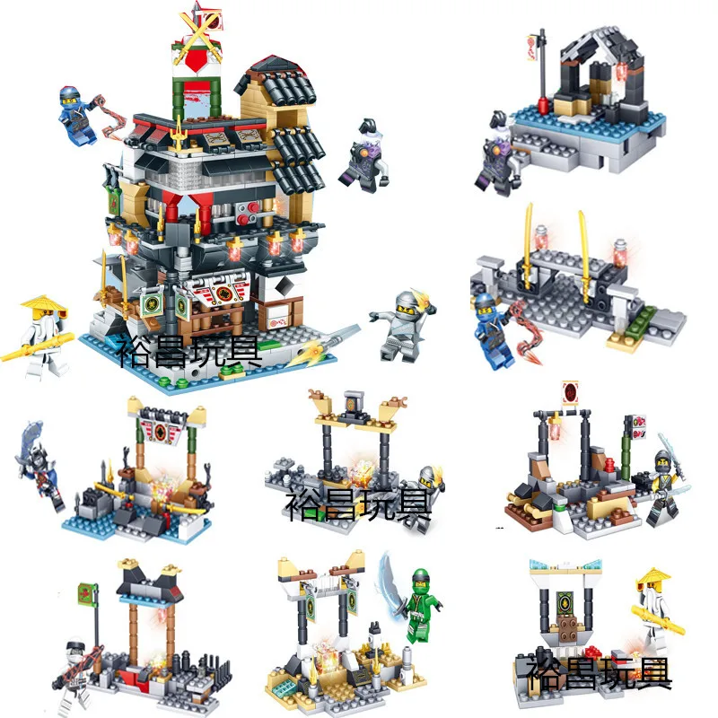 

8in1 mini Ninjagoes City Masters of Spinjitzu Building Blocks Toys Bricks Compatible Legoingly Christmas boy gift