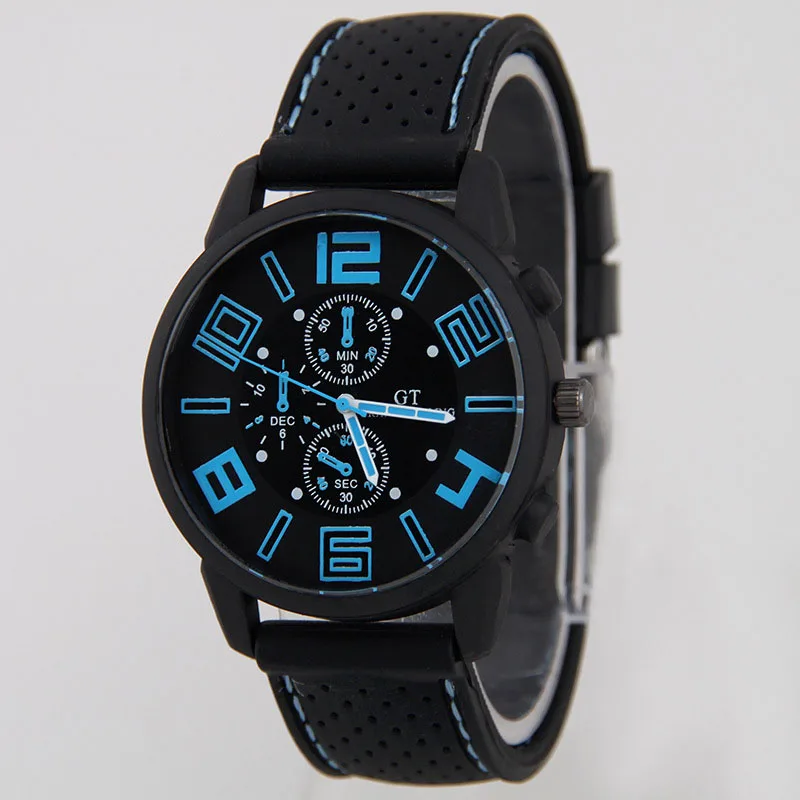 Топ люксовый бренд Модные военные кварцевые часы мужские спортивные наручные часы Часы мужские Relogio Masculino 8A09 - Цвет: Синий