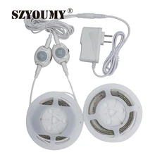 SZYOUMY PIR светодиодная подсветка с активацией при движении кровать свет автоматическое включение выключения сенсор ночник лампа Водонепроницаемая 3528 белая светодиодная лента для шкафа