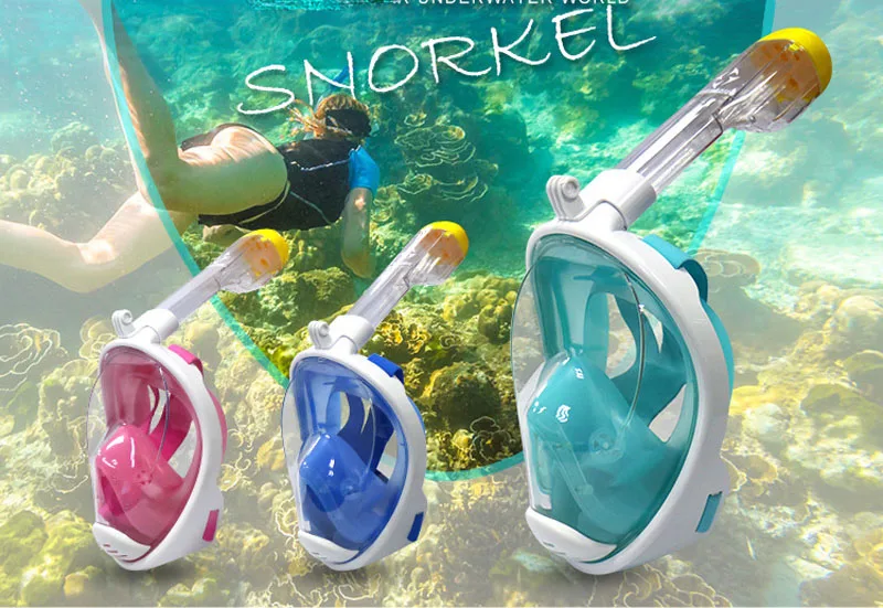 2019 Новый Full Face маска для подводного плавания подводный Водонепроницаемый плавание погружение с аквалангом маски противотуманные Съемная