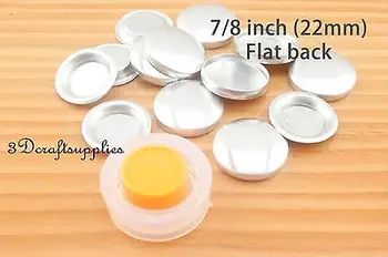 

15 sets 22mm fabric self cover buttons Flat back with Assembly tool Size 36 7/8 inch