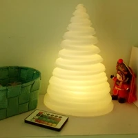 H25cm Christmas Tree Xmas Lights LED Table Lamps Indoor Outdoor Rechargeable Bedside Lighting Garden Decoration Lights 10pcs/lot