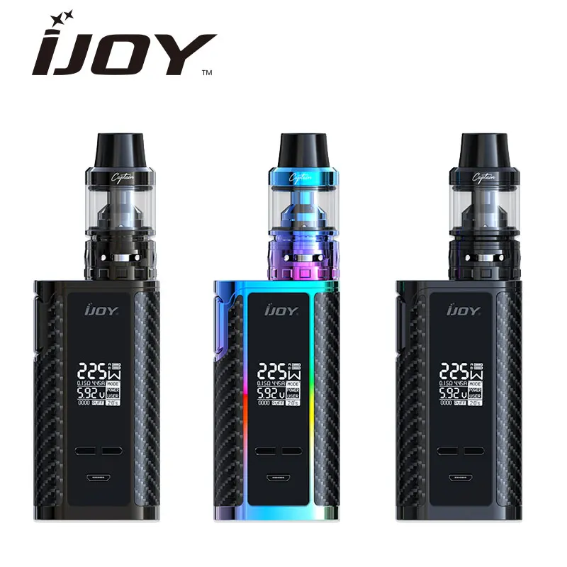 Original IJOY Captain PD1865 TC 225W Kit Captain Tank 4ml Atomizer No 18650 Battery Captain PD1865