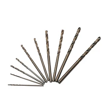 Fixmee 10pcs Cobalt Drill Bits M35 HSS Co Steel Straight Shank Twist Drill Bit 1.0-3mm Metal Wood Working Power Tools 