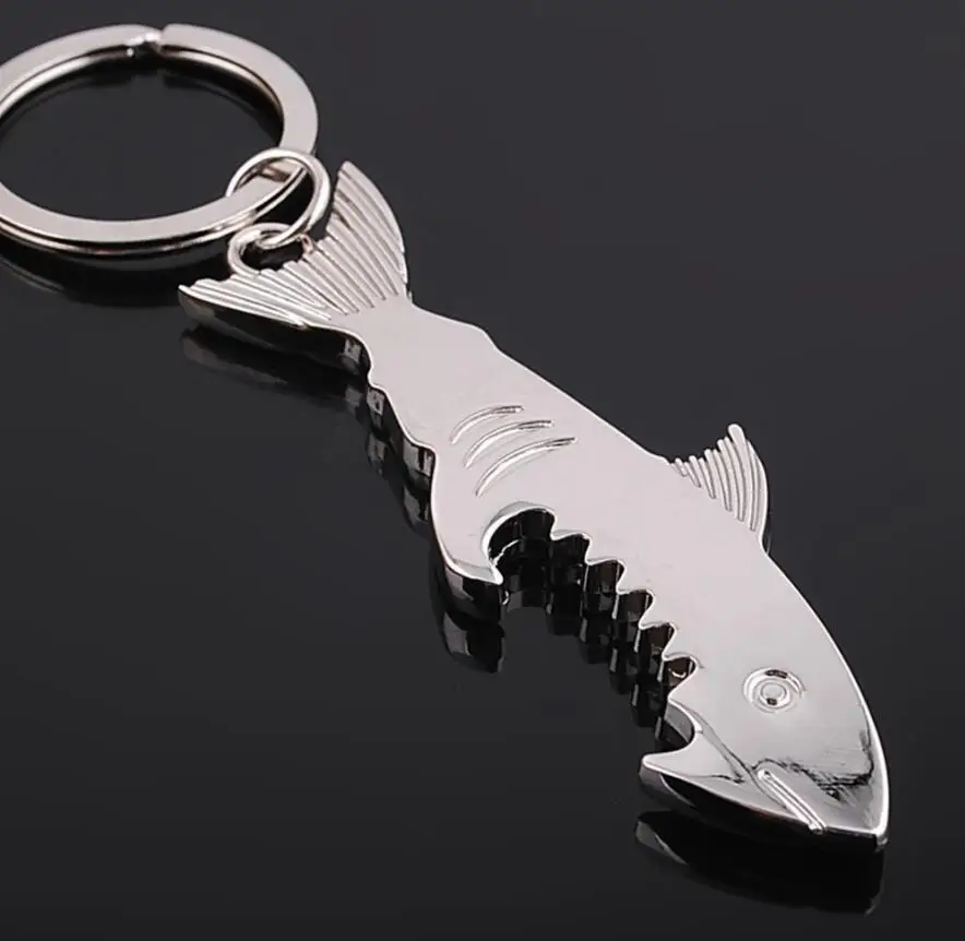 Креативный Подарочный металлический брелок для ключей, открывалка для бутылок с изображением акулы, для свадьбы, для летней вечеринки, тема, открывалка для бутылок