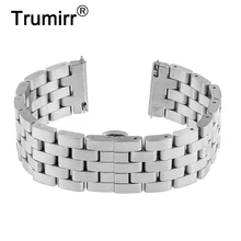 Быстросъемный ремешок для мобильного телефона LG G часы W100/R W110/Urbane W150 Asus Zenwatch 1 2 22 мм Pebble Time Нержавеющая сталь браслет