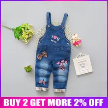 BibiCola/ г. штаны для маленьких девочек весенние эластичные комбинезоны для девочек комбинезон с бантом и героями мультфильмов детские брюки для маленьких девочек