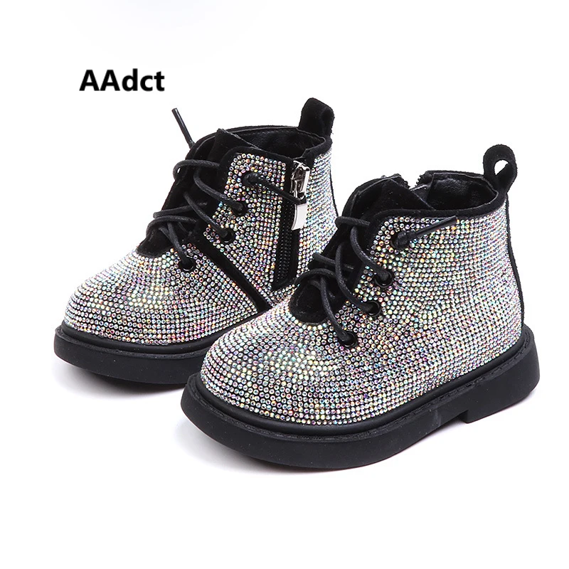 AAdct Cotton warm crystal little girls boots Non-slip shinning baby boots 2019 Winter princess baby shoes soft sole 1-3 years AAdct Cotton warm crystal little girls boots Non-slip shinning baby boots 2019 Winter princess baby shoes soft sole 1-3 years