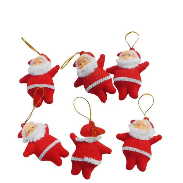 6 шт. красный и цветной Маленький Санта-Клаус, Рождественское украшение, подарок, рождественские товары, елочные украшения