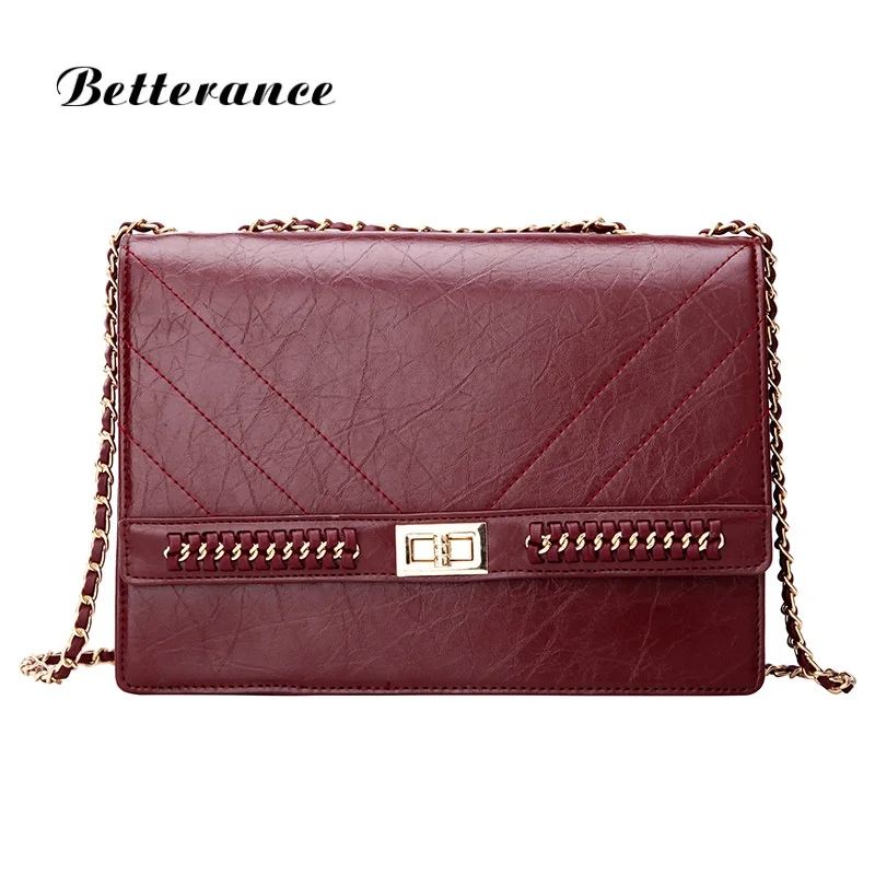 

Betterance 2019 car line female small flap bag new trend matte PU patch solid shoulder messenger bag fashion small square bag