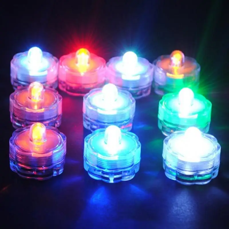 

Wedding Party Deocration Vase Lamp Hot Sale Super Bright Submersible Waterproof Mini LED Tea Light Candle Lights