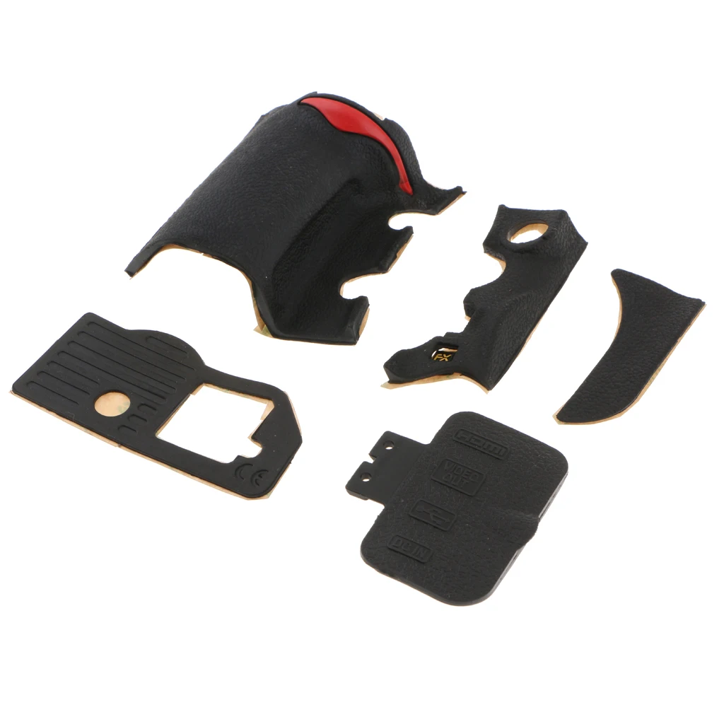 5 Pieces Grip USB Rubber Unit Repair Part  for Nikon D700 Front Rear Cover