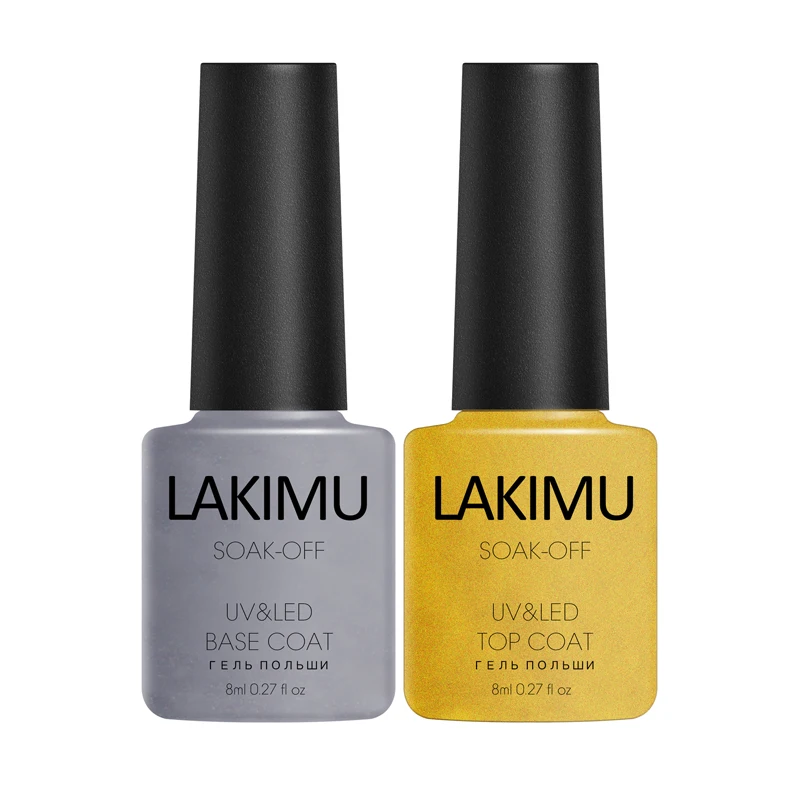 Lakimu ногтей гель для Top Coat Базовое покрытие Книги по искусству конструкции УФ Лаки
