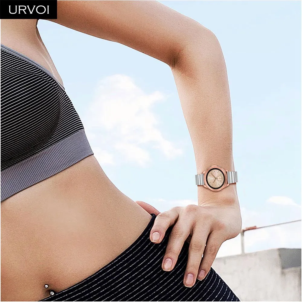 Ремешок URVOI для Galaxy Watch Active складной браслет из нержавеющей стали с