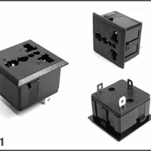 Квадратная форма AU EU UK US розетка настенная панель AC 250V 13A