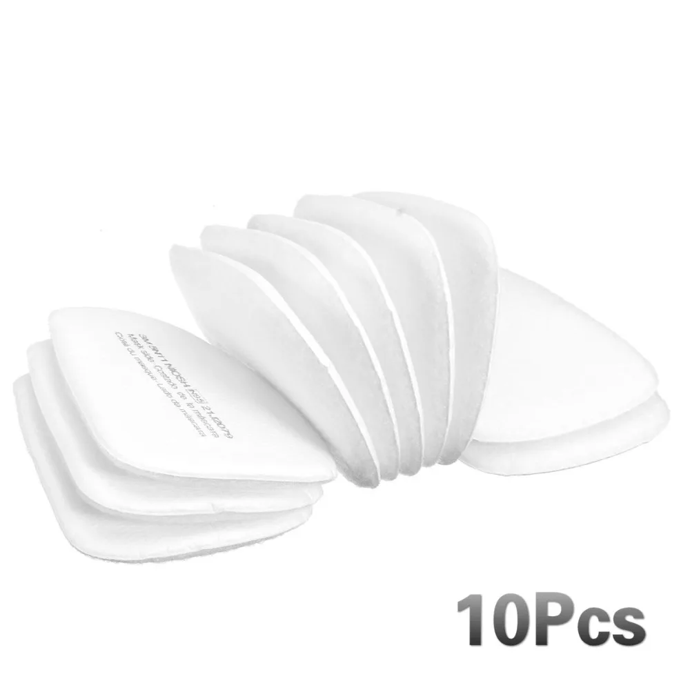 

10PCS Respirator Filters Cotton Gas Mask 5N11 Facepiece Replacement Replace Fit for 5000 6000 Series Cartridges N95
