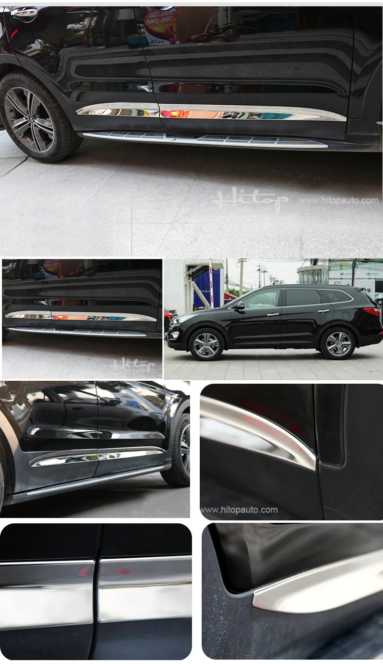 Разные автомобили! Для Hyundai Grand Santa Fe Santafe 2013 2018 боковая молдинговая Накладка на