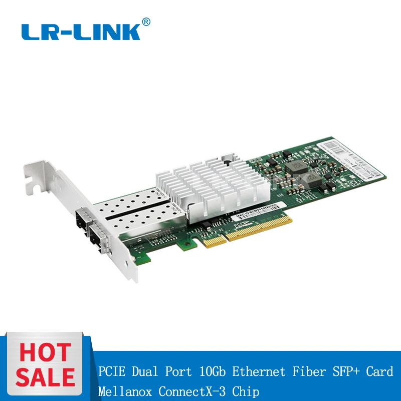 LR-LINK 6822XF-SFP+ двойной порт 10 Гб Ethernet волоконно-оптическая сетевая карта PCI-E серверный адаптер контроллер Mellanox ConnectX-3 NIC