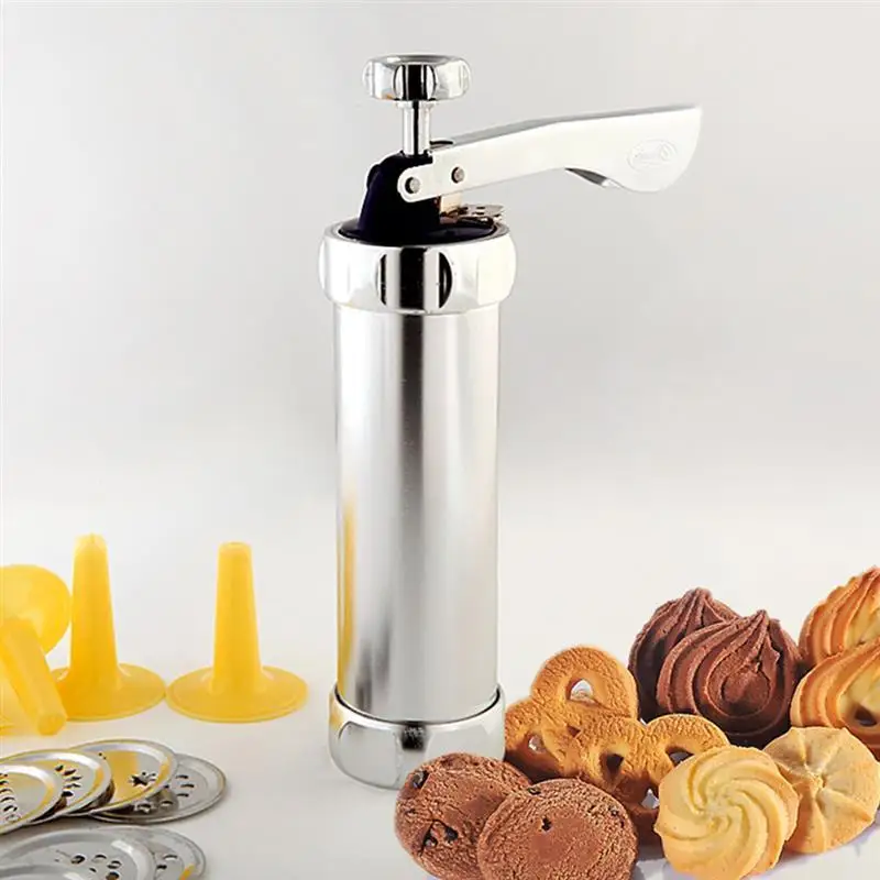 Cookie Press Kit Gun Machine Cookie Making Cake Decoration 20 Press