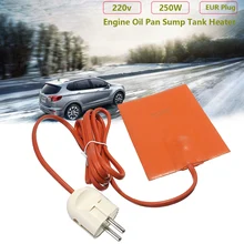 A almofada 250w do calefator do tanque do cárter da bandeja de óleo do motor do carro de whdz calefator do tanque da almofada de aquecimento do óleo do silicone veste o tanque de óleo do motor protege com plugue da ue 220-240v