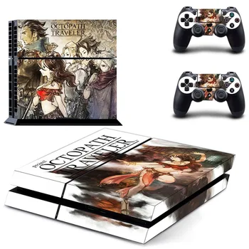 

PS4 Skin Sticker Decal for Sony PlayStation 4 Console and 2 controller skins PS4 Stickers Vinyl - Octopath Traveler