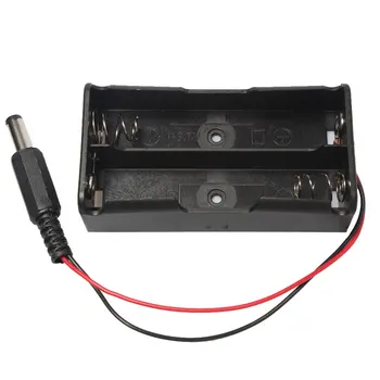 

70pcs/lot MasterFire 7.4V 2 x 18650 Battery Storage Holder 2 Slots Batteries Case Cover Box With Wired Lead/DC Connector