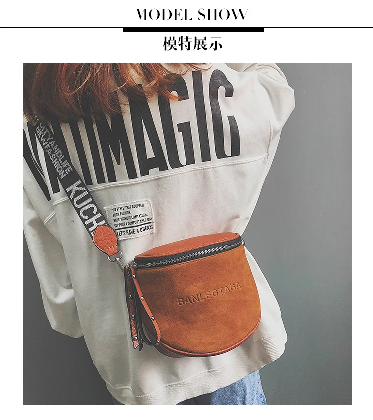 ZYJ Women Suede Leather Shoulder Handbags Waist Bags Chest Pack Girls Leisure Messenger Crossbody Casual Sling Bag Handbag (3)
