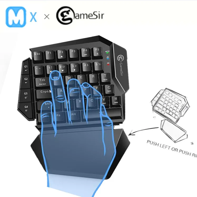 

GameSir VX Single Hand 2.4G Wireless Bluetooth Gaming Keyboard with Adjustable DPI Wired Mouse For Xbox/PS3/PS4/Switch/PC