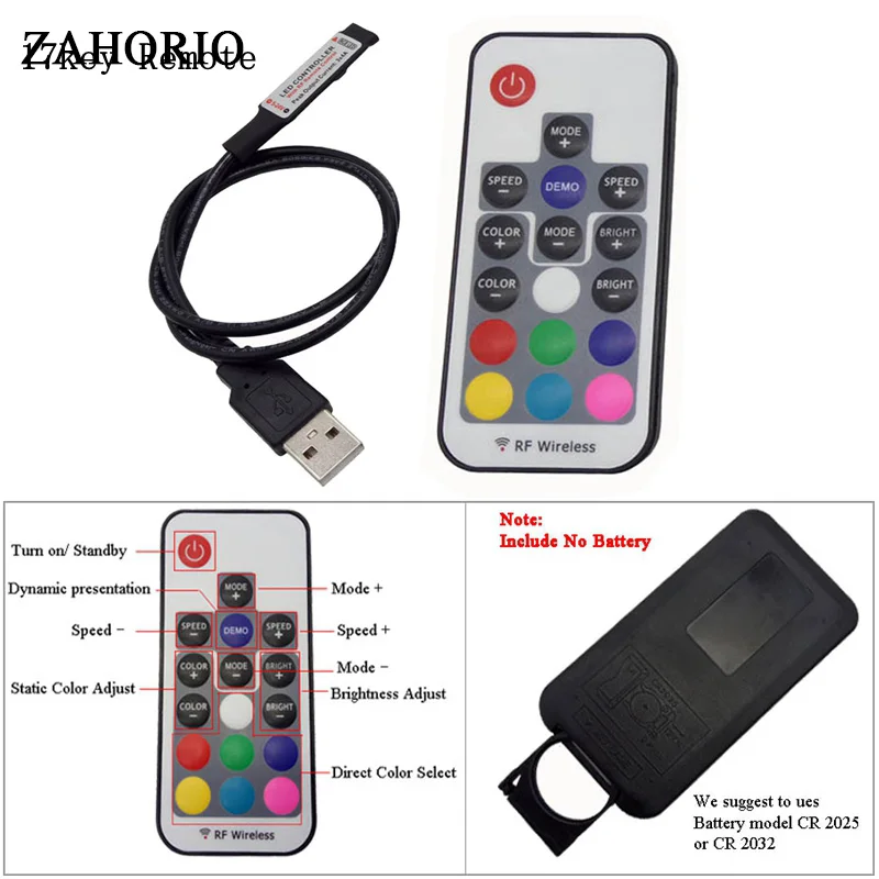 5 В USB RGB 5050 2835 для светодиодов ленточный кабель зарядное устройство источник