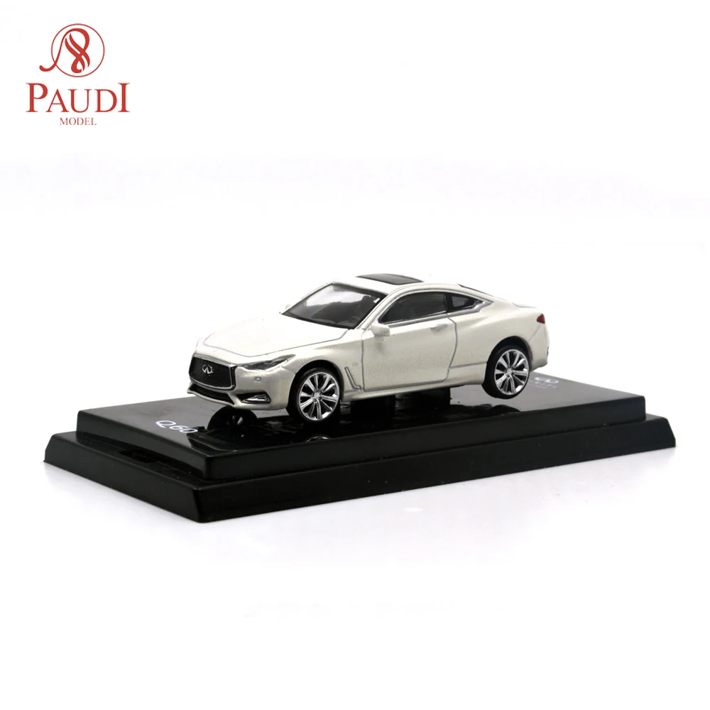

Paudi Model 1/64 1:64 Scale Infiniti Q60 2018 White Diecast Toy Car Original Authorized Authentic Kids Toys