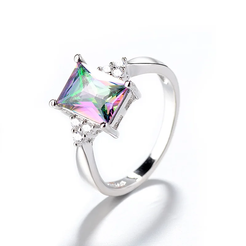 square crystal wedding rings jewelry women (1)
